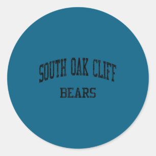 South oak cliff high school hs dallas tx vintage classic round sticker