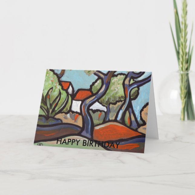 SOUTH OF FRANCE.HAPPY BIRTHDAY CARD (Front)