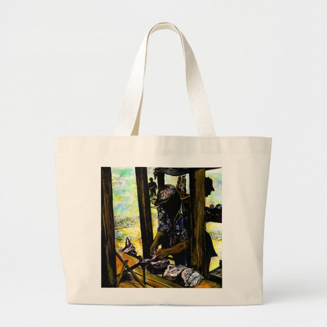 South of Heaven, West of Hell Large Tote Bag (Front)