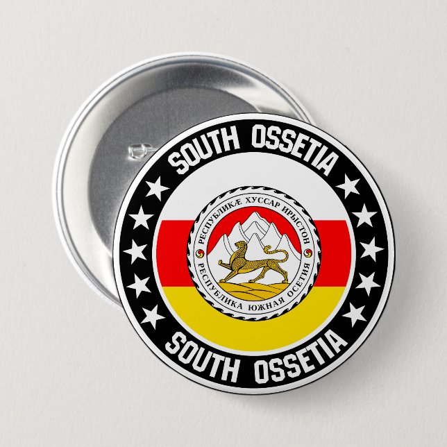 South Ossetia 3 Inch Round Button (Front & Back)