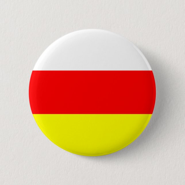 south ossetia flag 2 inch round button (Front)