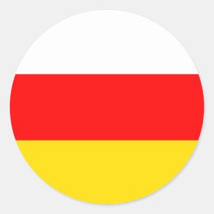 South Ossetia Flag Classic Round Sticker