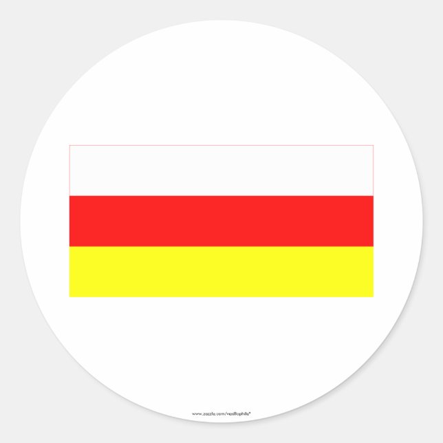 South Ossetia Flag Classic Round Sticker (Front)