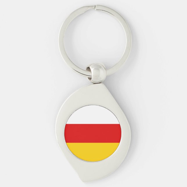 South Ossetia Flag Keychain (Front)
