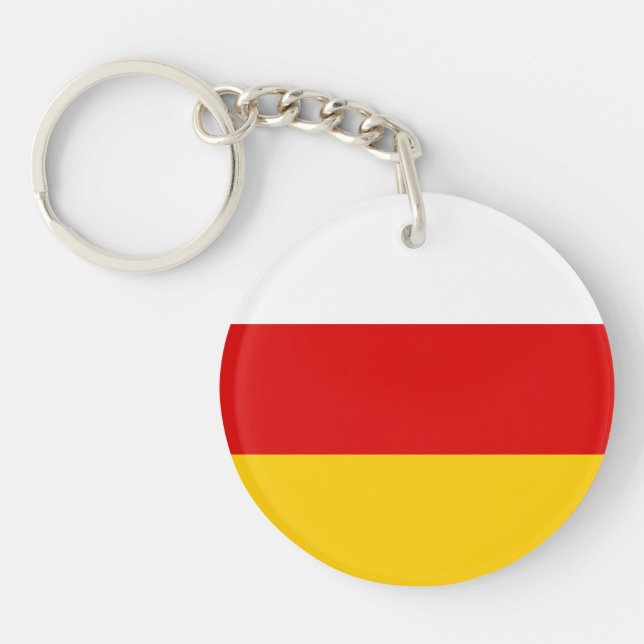 South Ossetia Flag Keychain (Front)