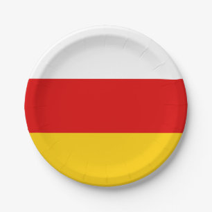 South Ossetia Flag Paper Plate
