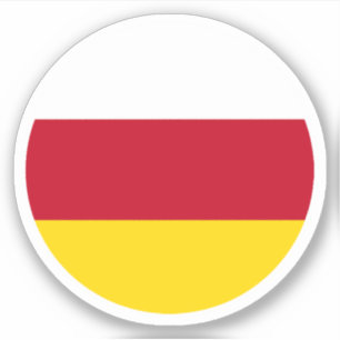 South Ossetia Flag Round Sticker