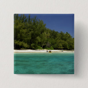 South Pacific, French Polynesia, Moorea 2 Inch Square Button