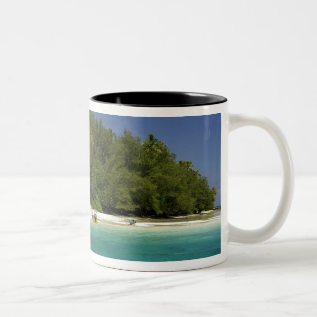 South Pacific, French Polynesia, Moorea Two-Tone Coffee Mug (Right)