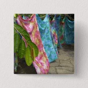 South Pacific, French Polynesia, Society 2 Inch Square Button