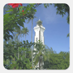South Pacific, French Polynesia,Tahiti. Hibiscus 2 Square Sticker