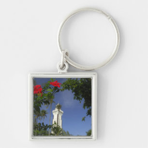 South Pacific, French Polynesia,Tahiti. Hibiscus 3 Keychain