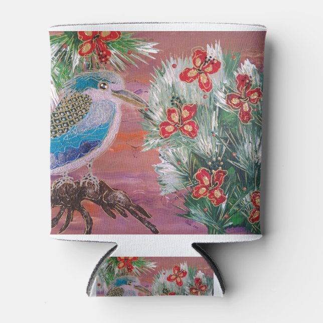 South Pacific kingfisher Can Cooler (Front)