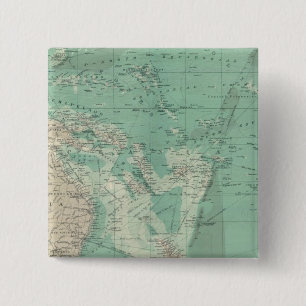 South Pacific Ocean 2 Inch Square Button