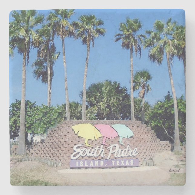 South Padre Island, Gifts, Beach, Stone Coaster (Front)