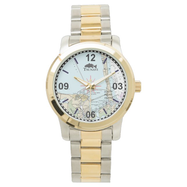 South Padre Island Nautical Chart Watch (Front)