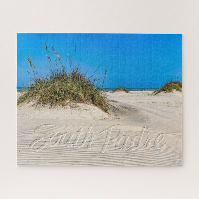 South Padre Island Sand Dunes with Graphic Jigsaw Puzzle (Horizontal)