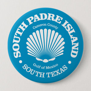 South Padre Island (seashell) 4 Inch Round Button