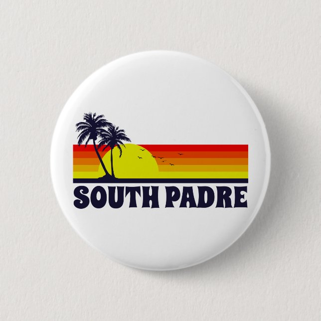 South Padre Island Texas 2 Inch Round Button (Front)