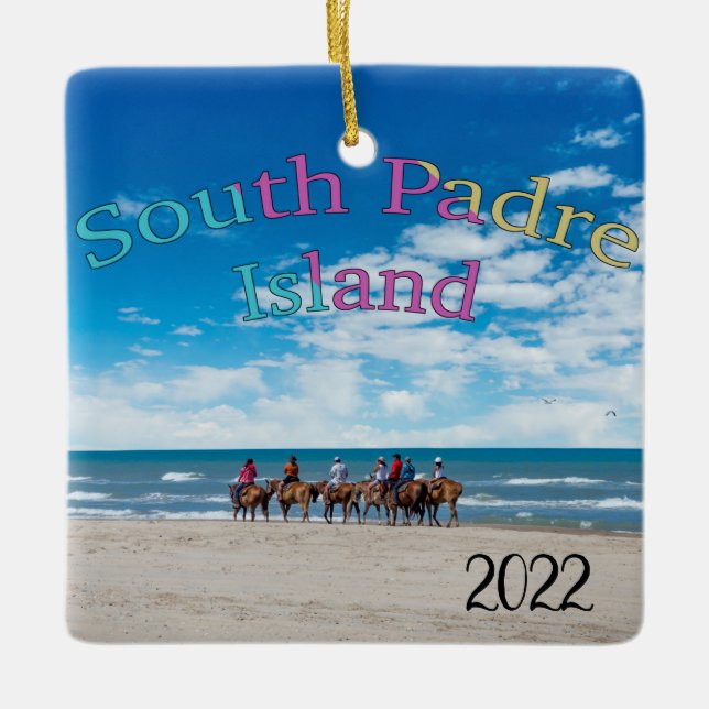 South Padre Island, Texas, Ceramic Ornament (Front)