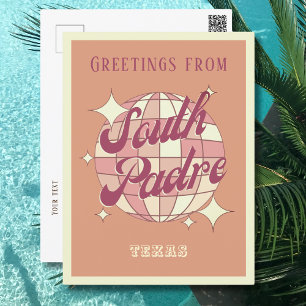 South Padre island texas Retro Vintage Postcard