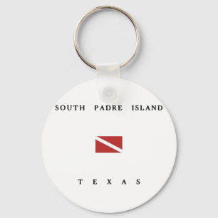 South Padre Island Texas Scuba Dive Flag Keychain