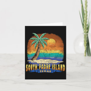 South Padre Island Texas Vintage Distressed Souven Card