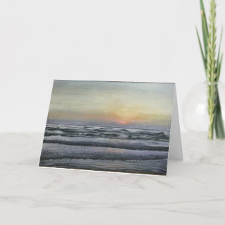 "South Padre sunrise" blank greeting card