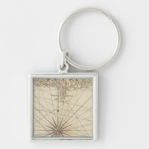 South part of St Domingo or Hispaniola Keychain