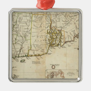 South part of The Provinces of Massachusetts Bay Metal Ornament