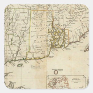 South part of The Provinces of Massachusetts Bay Square Sticker