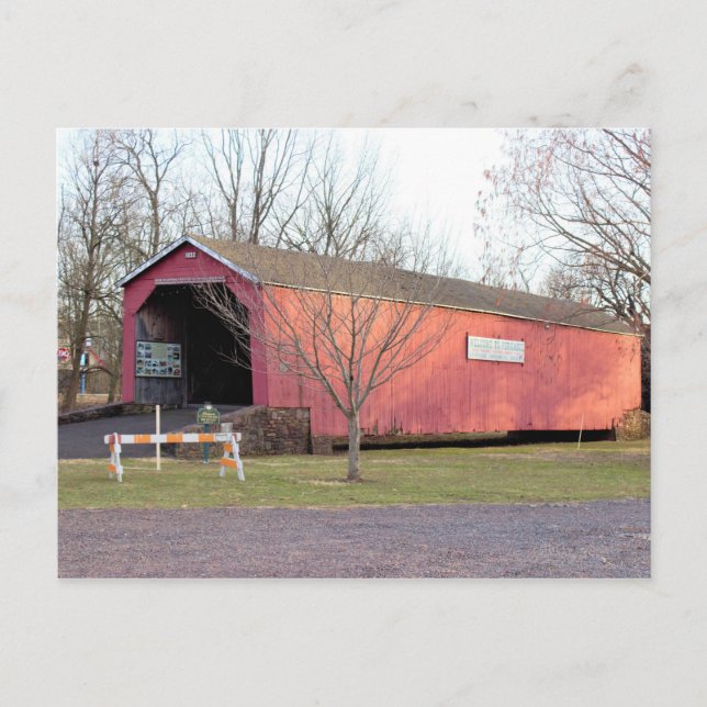 South Perkasie Covered Bridge Postcard (Front)