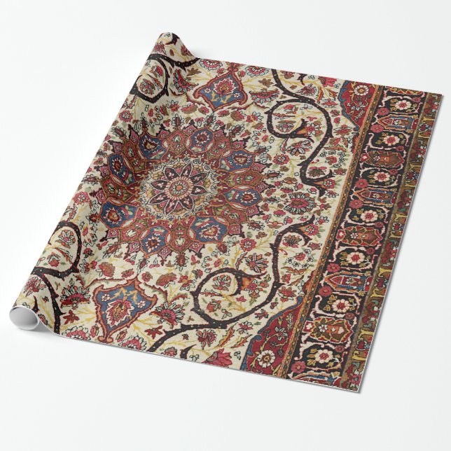 South Persia Yezd Red Pink Green  Wrapping Paper (Unrolled)