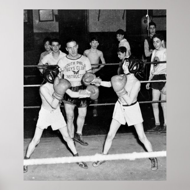 South Philly Boys Club Boxing, 1940s Poster (Front)