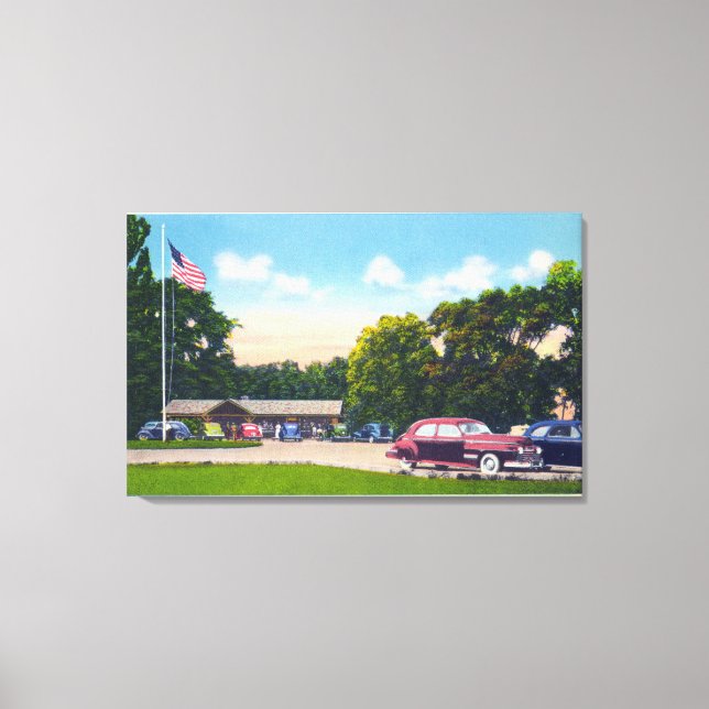 South Point Parking Area Scene Canvas Print (Front)