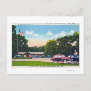South Point Parking Area Scene Postcard