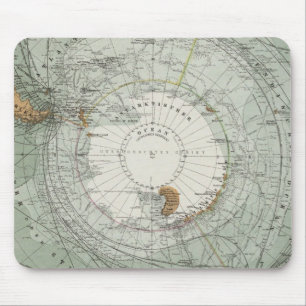 South Polar Region Map Mouse Pad