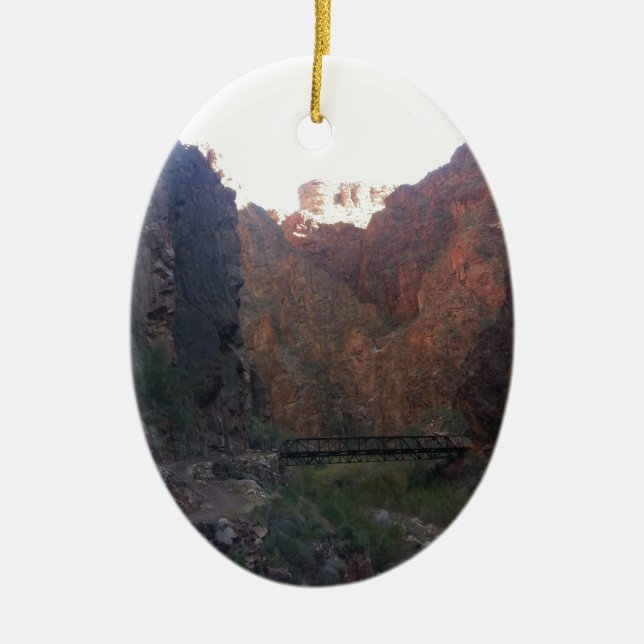 South Rim Grand Canyon National Park Phantom Ranch Ceramic Ornament (Front)
