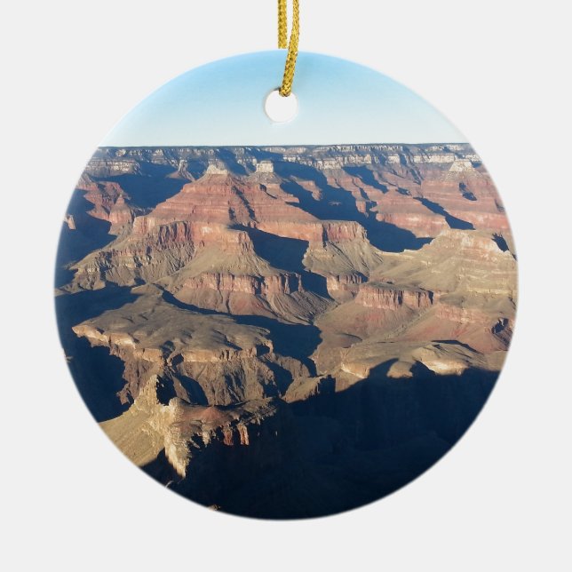 South Rim Grand Canyon Overlook Ceramic Ornament (Front)