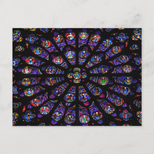 South Rose Window  in the Notre Dame Cathedral Postcard