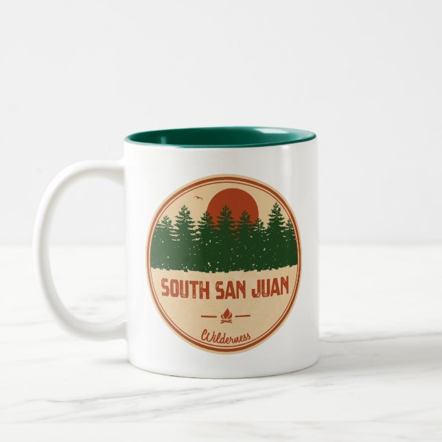South San Juan Wilderness Colorado Two-Tone Coffee Mug (Left)
