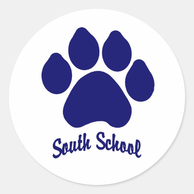 South School Paw Sticker (Front)
