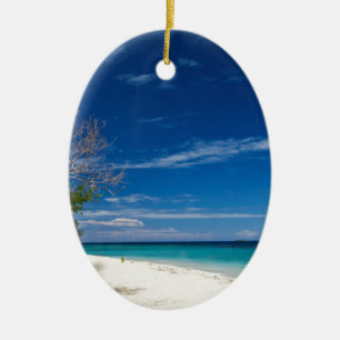 South Sea Island Beach, Fiji Ceramic Ornament