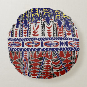South Seas Samoa Batik Round Pillow