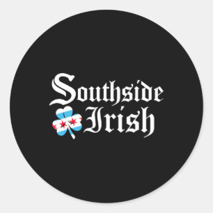 South Side Irish Chicago Green St Patricks Day  Classic Round Sticker