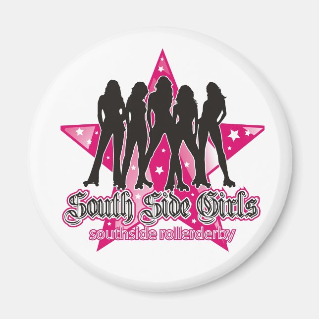South Side Roller Derby magnet (Front)