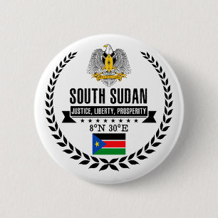 South Sudan 2 Inch Round Button