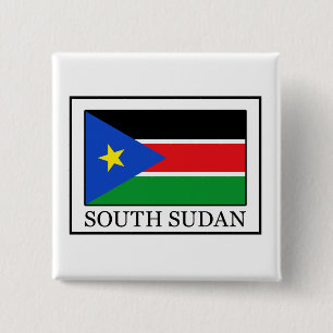 South Sudan 2 Inch Square Button