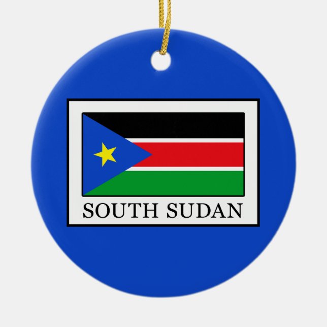South Sudan Ceramic Ornament (Front)