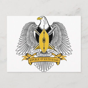 South Sudan Coat of Arms Postcard